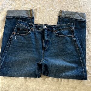 LOFT Straight Cuffed Jeans
